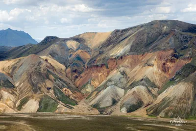 Colorful mountains all along the route Colorful mountains all along the route