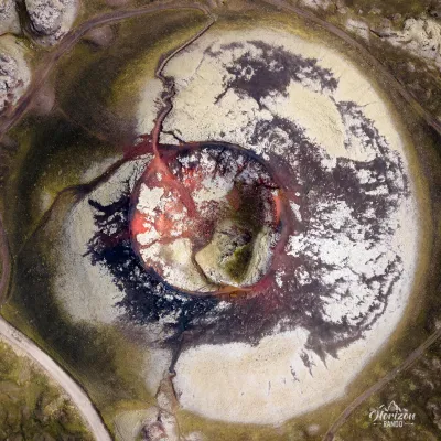 Stútur crater (drone shot) Stútur crater drone shot