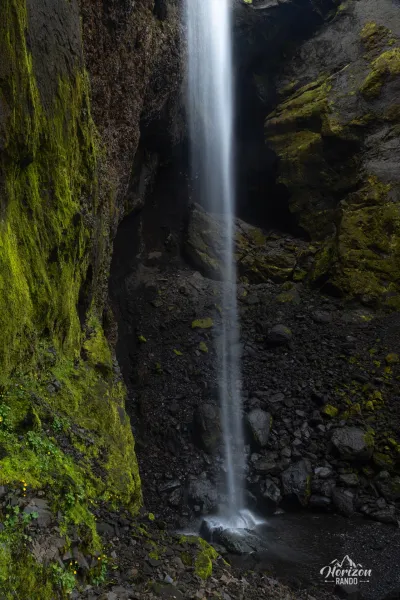 Waterfall at the end of the first canyon Waterfall at the end of the first canyon