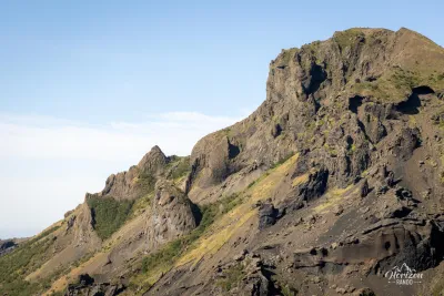 Numerous rocky peaks, characteristic of the mountains in the Thórsmörk valley Numerous rocky peaks, characteristic of the mountains in the Thórsmörk valley
