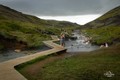 Reykjadalur thermal river Reykjadalur thermal river