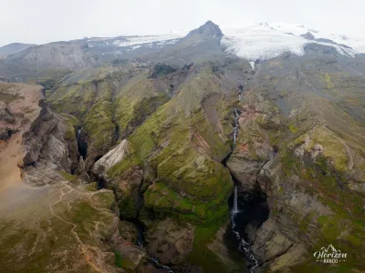 Múlagljúfur canyon (drone shot) Múlagljúfur canyon (drone shot)