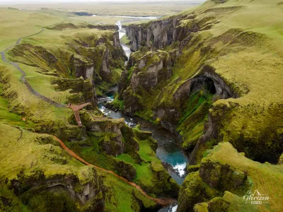 Canyon de Fjadrárgljúfur (vue drone)
