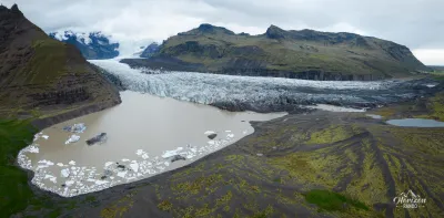 Svínafellsjökull Glacier (drone view) Svínafellsjökull Glacier (drone view)