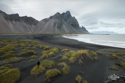 Vestrahorn and Stokksnes beach (drone shot) Vestrahorn and Stokksnes beach (drone shot)