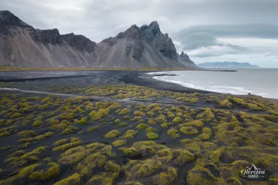 Vestrahorn and Stokksnes beach (drone shot) Vestrahorn and Stokksnes beach (drone shot)