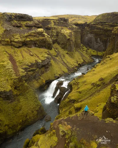 Skógá Waterfall Way (drone shot) Skógá Waterfall Way (drone shot)