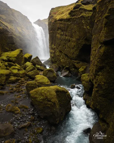 Skógá Waterfall Way (drone shot) Skógá Waterfall Way (drone shot)