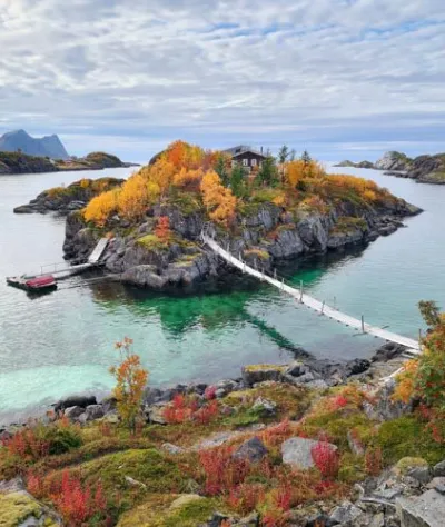 Village de Hamn, Senja, automne