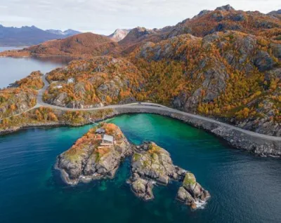 Village de Hamn, Senja, automne