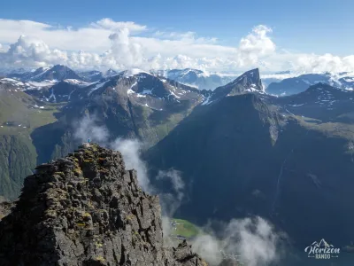 Slogen on the left (drone shot)