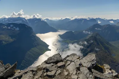 Panorama from the summit of Slogen