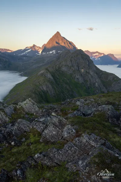 Urkeegga ridge and Slogen at sunset Urkeegga ridge and Slogen at sunset