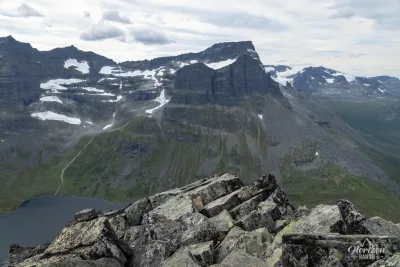 Skarfjell (1,790 m) from the summit of Innerdalstarnet Skarfjell (1,790 m) from the summit of Innerdalstarnet