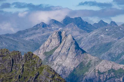 Hellskartindan peaks (570 m and 595 m) Hellskartindan peaks (570 m and 595 m)