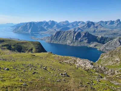 View to the south-west over Moskenesøya View to the south-west over Moskenesøya