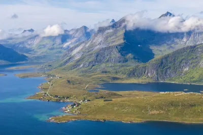 Selfjorden, the hamlet of Krystad and Torsfjorden Selfjorden, the hamlet of Krystad and Torsfjorden