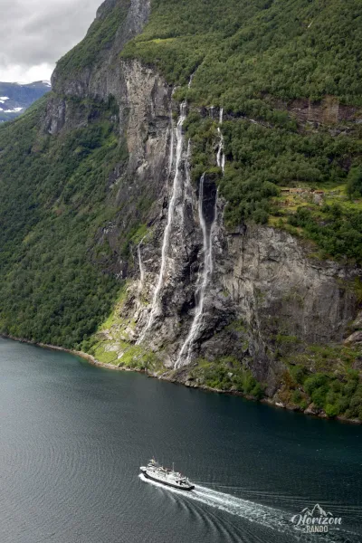 Seven Sisters waterfall Seven Sisters waterfall from Skageflå farm