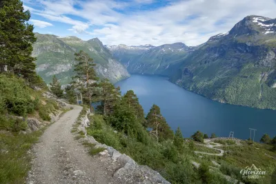 Historic postal road and Geirangerfjord Historic postal road and Geirangerfjord