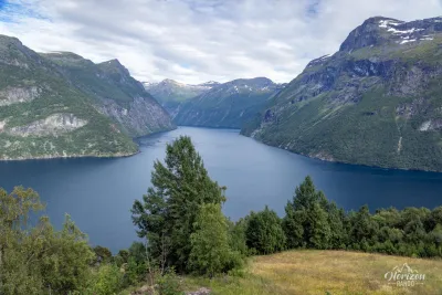 Geirangerfjord from the parking lot Geirangerfjord from the parking lot