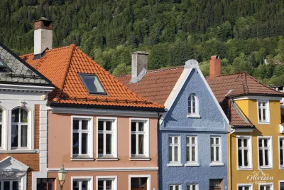 Colorful houses in Bergen Colorful houses in Bergen