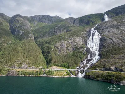 Langfoss (drone view) Langfoss (drone view)