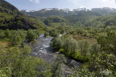 Calm before the storm: the river just before its 612-meter drop Calm before the storm: the river just before its 612-meter drop