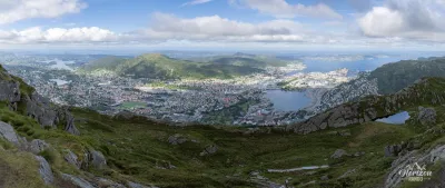 Panorama of Bergen from Ulriken Panorama of Bergen from Ulriken