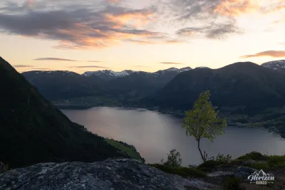 Sunset over Lake Jølstravatnet Sunset over Lake Jølstravatnet