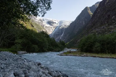 Kjenndalselva River and Kjenndalsbreen Kjenndalselva River and Kjenndalsbreen