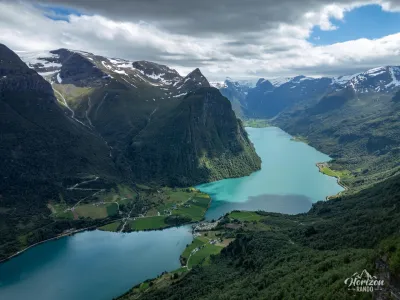 Oldedalen Valley and Oldevatnet Lake from Klovane Oldedalen Valley and Oldevatnet Lake from Klovane