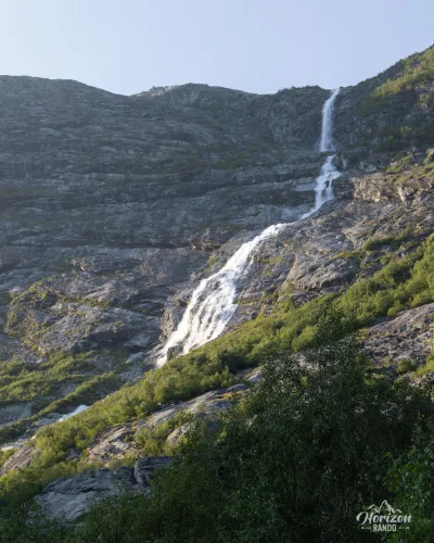 One of the many waterfalls in the valley