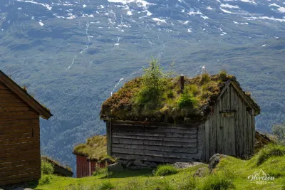 Grass-roofed huts Grass-roofed huts