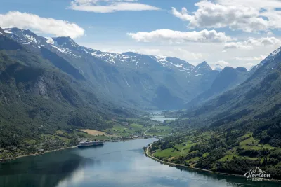 Olden village and Oldedalen valley Olden village and Oldedalen valley