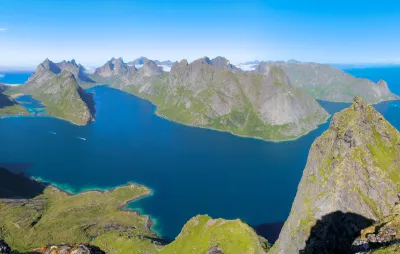 Panorama of Kjerkfjorden from Helvete summit Panorama of Kjerkfjorden from Helvete summit