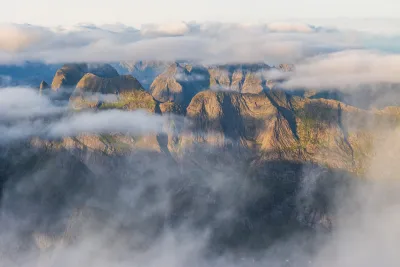 Rostadtindan mountain range under the clouds Rostadtindan mountain range under the clouds