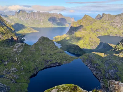 Lake Litlforsvatnet, Forsfjorden / Kjerkforden and Lake Tennesvatnet Lake Litlforsvatnet, Forsfjorden / Kjerkforden and Lake Tennesvatnet