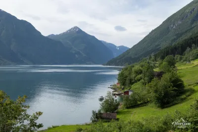 View of Fjærland fjord from the trailhead View of Fjærland fjord from the trailhead