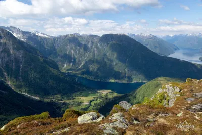 Esefjord from the summit of Raudmelen Esefjord from the summit of Raudmelen