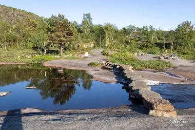 Perfectly maintained trail, stone bridges, and picnic tables Perfectly maintained trail, stone bridges, and picnic tables