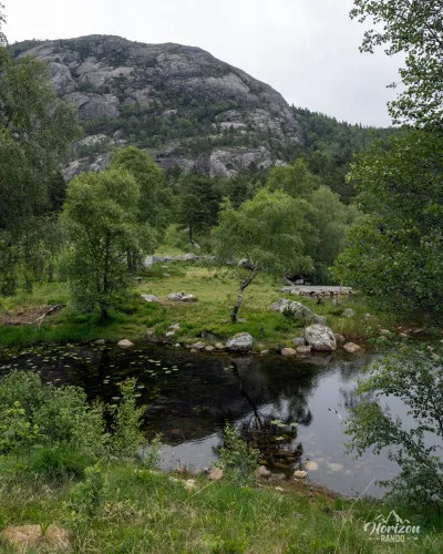 Lake Eikelitjørna and Sokkanuten Lake Eikelitjørna and Sokkanuten