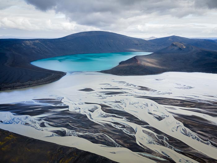 Drone: Skyggnisvatn lake