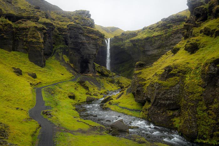 Kvernufoss Waterfall Hike