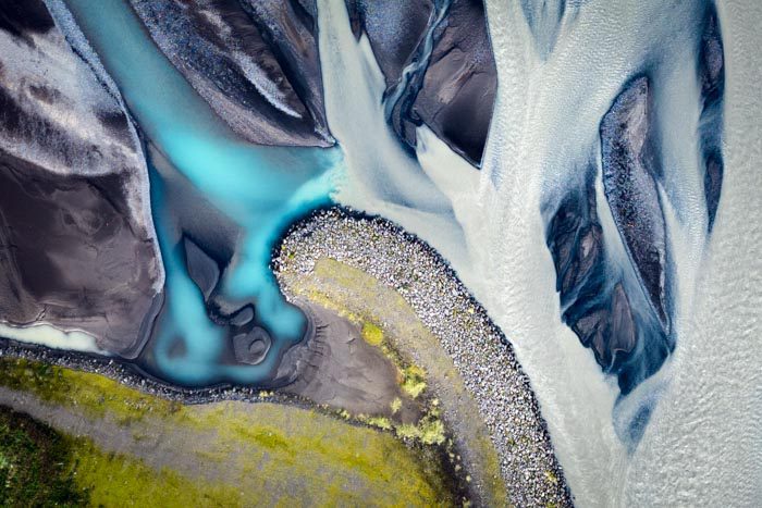 Drone : Ouest Seljandsfoss