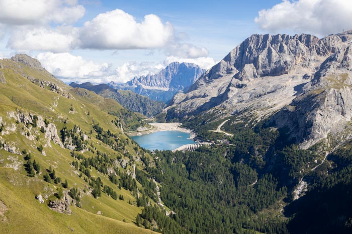 Randonnée du Lago di Fedaia et Rifugio Viel del Pan