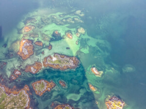 Turquoise waters on the coast (drone shot) Turquoise waters on the coast (drone shot)