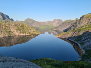 Peace and quiet at Solbjørnvatnet lake Peace and quiet at Solbjørnvatnet lake