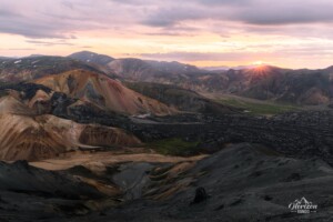 Sunset at the summit of Bláhnúkur Sunset at the summit of Bláhnúkur