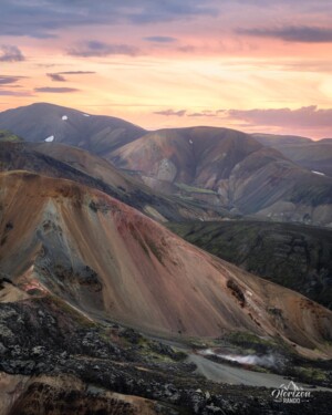 Sunset at the summit of Bláhnúkur Sunset at the summit of Bláhnúkur