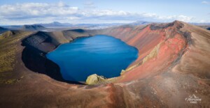 Ljótipollur crater (drone shot) Ljótipollur crater (drone shot)
